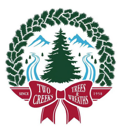 SINCE 1958 TWO CREEKS TREES & WREATHS logo