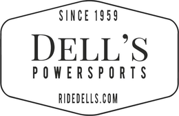 SINCE 1959 DELL'S POWERSPORTS RIDEDELLS.COM logo