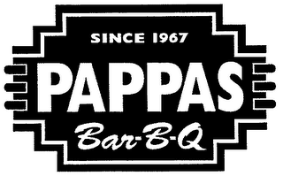 SINCE 1967 PAPPAS BAR-B-Q logo