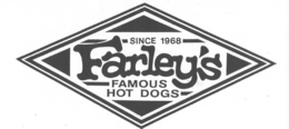 SINCE 1968 FARLEY'S FAMOUS HOT DOGS logo