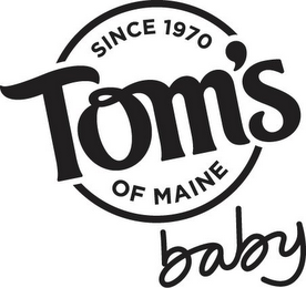 SINCE 1970 TOM'S OF MAINE BABY logo