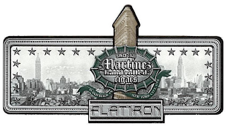 SINCE 1974 MARTINEZ HAND ROLLED CIGARS HAND MADE IN NEW YORK CITY USA FLATIRON logo