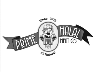 SINCE 1975 PRIME PHM ZABIHA HALAL SINCE 1975 HALAL MEAT CO. ALL NATURAL logo