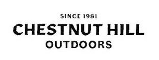 SINCE 1981 CHESTNUT HILL OUTDOORS logo