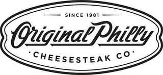 SINCE 1981 ORIGINAL PHILLY CHEESESTEAK CO. logo