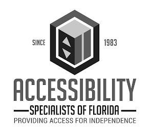 SINCE 1983 ACCESSIBILITY SPECIALISTS OF FLORIDA PROVIDING ACCESS FOR INDEPENDENCE logo