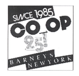 SINCE 1985 CO_OP 25! BARNEYS NEW YORK logo
