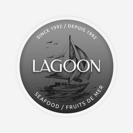 SINCE 1992 I DEPUIS 1992 LAGOON SEAFOOD / FRUITS DE MER logo
