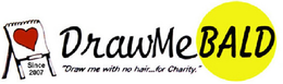 SINCE 2007 DRAW ME BALD "DRAW ME WITH NO HAIR...FOR CHARITY" logo