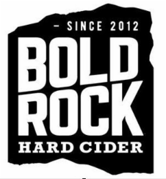 SINCE 2012 BOLD ROCK HARD CIDER logo