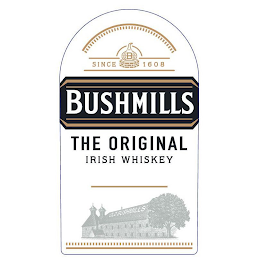 SINCE B 1608 BUSHMILLS THE ORIGINAL IRISH WHISKEY OLD BUSHMILLS logo