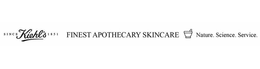 SINCE KIEHL'S 1851 FINEST APOTHECARY SKINCARE NATURE. SCIENCE. SERVICE. logo
