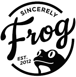 SINCERELY FROG EST. 2012 logo