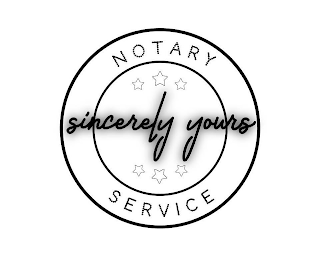 SINCERELY YOURS NOTARY SERVICE logo