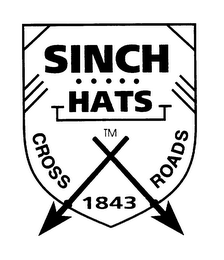 SINCH HATS CROSS 1843 ROADS logo