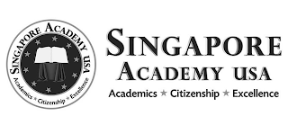 SINGAPORE ACADEMY USA ACADEMICS CITIZENSHIP EXCELLENCE logo