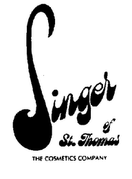 SINGER OF ST. THOMAS THE COSMETICS COMPANY logo