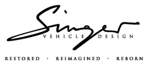 SINGER VEHICLE DESIGN RESTORED REIMAGINED REBORN logo