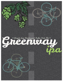 SINGLE-HOP CENTENNIAL INDIA PALE ALE GREENWAY IPA logo