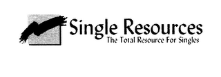 SINGLE RESOURCES THE TOTAL RESOURCE FOR SINGLES logo