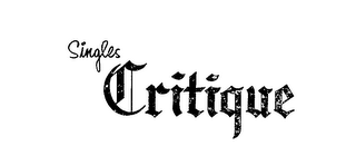 SINGLES CRITIQUE logo