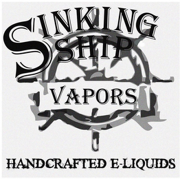 SINKING SHIP VAPORS, HANDCRAFTED E-LIQUIDS logo