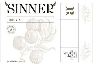 SINNER DRY GIN logo