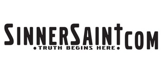 SINNERSAINT.COM · TRUTH BEGINS HERE · logo