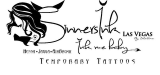 SINNERSINK LAS VEGAS BY CATALINA INK ME BABY HENNA·JAGUA·ARIBRUSH TEMPORARY TATTOOS logo