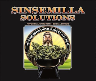 SINSEMILLA SOLUTIONS PROFESSIONAL NUTRIENTS FOR MEDICINAL GROWERS MICRO-BREWED EXCELLENCE logo