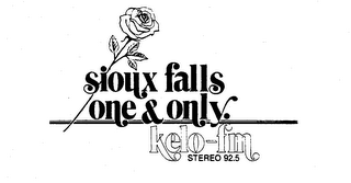 SIOUX FALLS ONE & ONLY. KELO-FM STEREO 92.5 logo