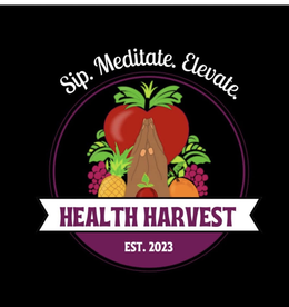 SIP. MEDITATE. ELEVATE. HEALTH HARVEST EST. 2022 logo