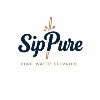 SIP PURE PURE. WATER. ELEVATED. logo