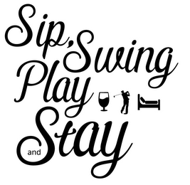 SIP, SWING PLAY AND STAY logo