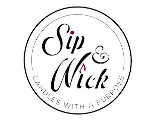 SIP & WICK CANDLES WITH A PURPOSE logo