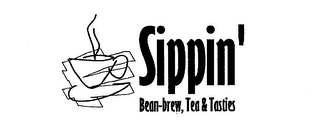 SIPPIN' BEAN-BREW, TEA & TASTIES logo