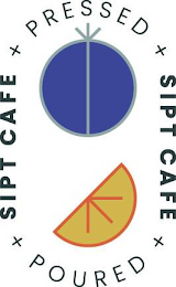 SIPT CAFE X PRESSED X SIPT CAFE X POURED X logo