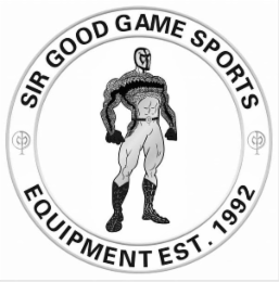 SIR GOOD GAME SPORTS EQUIPMENT EST. 1992 logo