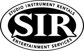 SIR STUDIO INSTRUMENT RENTALS ENTERTAINMENT SERVICES logo