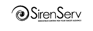SIRENSERV IRRESISTIBLE CONTENT FOR YOUR TARGET AUDIENCE logo