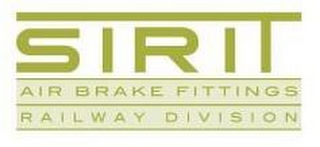 SIRIT AIR BRAKE FITTINGS RAILWAY DIVISION logo