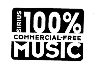 SIRIUS 100% COMMERCIAL-FREE MUSIC logo