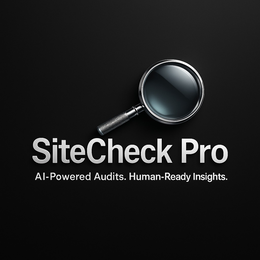 SITECHECK PRO AI-POWERED AUDITS. HUMAN-READY INSIGHTS. logo