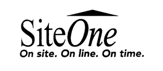 SITEONE ON SITE. ON LINE. ON TIME. logo