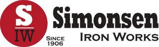 SIW SIMONSEN IRON WORKS SINCE 1906 logo