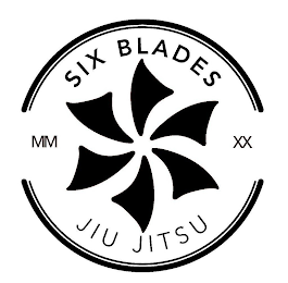 SIX BLADES MM AND XX JIU JITSU logo