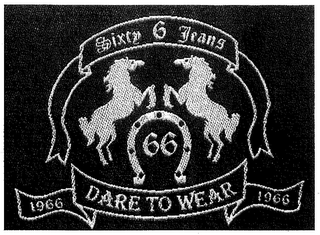 SIXTY 6 JEANS DARE TO WEAR 1966 66 logo
