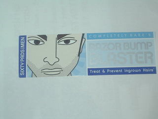 SIXTY PADS FOR MEN COMPLETELY BARE'S RAZOR BUMP BLASTER TREAT & PREVENT INGROWN HAIRS logo