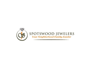 SJ SPOTSWOOD JEWELERS YOUR NEIGHBORHOOD FAMILY JEWELERS logo