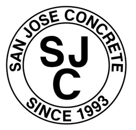 SJC SAN JOSE CONCRETE SINCE 1993 logo